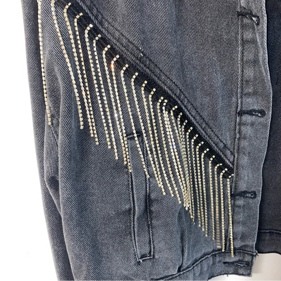 Rhinestone Denim Jacket - Picture 3 of 5